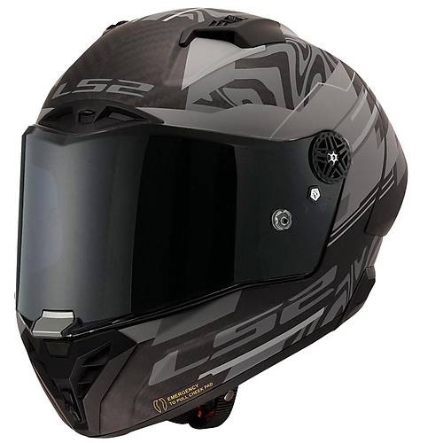 LS2 Thunder Karbon Gp Aero Polar Siyah Full Face Motosiklet Kask�