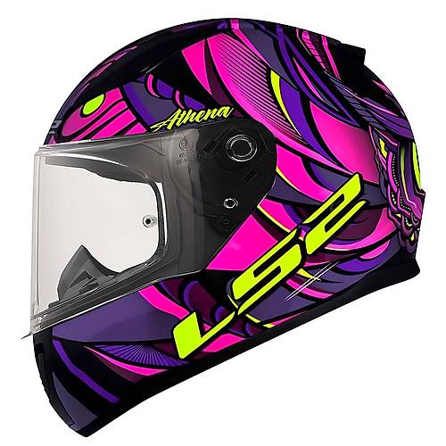 LS2 Rap�d 2 Athena Siyah-Mor Full Face Motosiklet Kask�