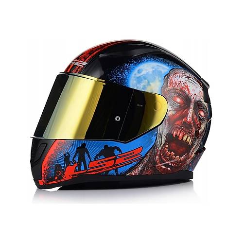 LS2 Rapd 2 Zombe Fullface Motosiklet Kask Gold Caml