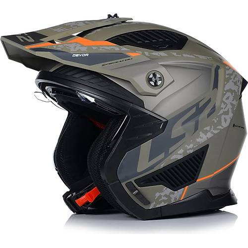 LS2 Dr�fter Devor �ene ��kar�labilir Mod�ler Motosiklet Kask� Mat Kum