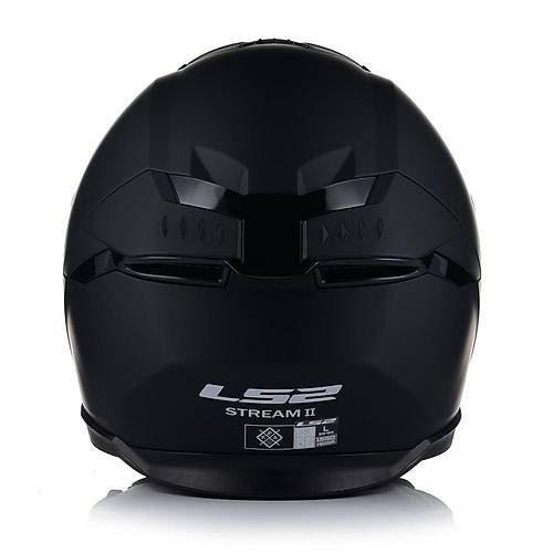 LS2 Stream 2 Mat Siyah Full Face Motosiklet Kask Siyah Caml