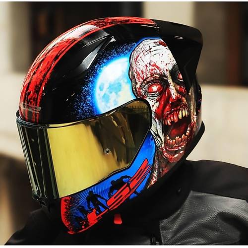LS2 Rapd 2 Race Zombe Fullface Motosiklet Kask Gold Caml