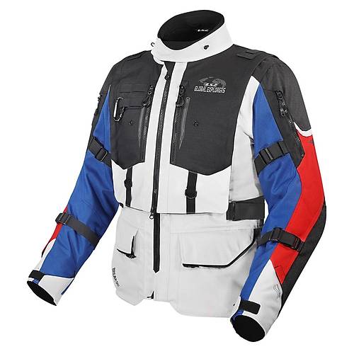 LS2 Breakout Gri-Mavi-K�rm�z� 4 Mevsim  Motosiklet Montu