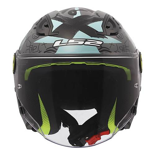 LS2 Funny 2 Scribble Gri-Mavi �ocuk Motosiklet Kask�