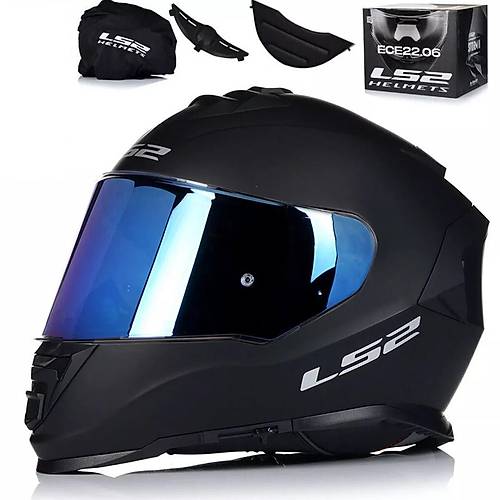 Ls2 Storm 2 Mat Siyah Kapal Motosiklet Kask Gkkua Caml