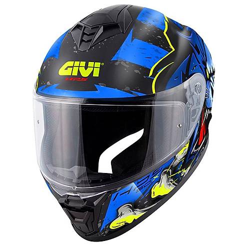 Givi 50.X W�ld Mat Siyah-Mavi Kapal� Motosiklet Kask�