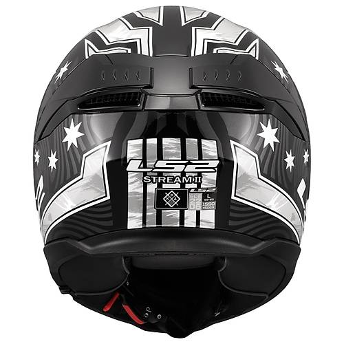 LS2 Stream 2 Galdam  Kapal� Motosiklet Kask�  Siyah-Beyaz