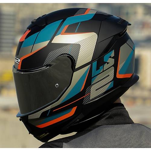 LS2 Stream 2 Road Mat Siyah-Gri Kapal� Motosiklet Kask�  Gri Caml�