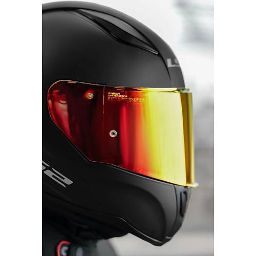 LS2 Rapd 2 Race Mat Siyah Kapal Motosiklet Kask Krmz Caml