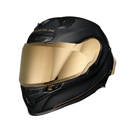 NEXX X.R3R GOLDEN EDITION KARBON MAT SYAH-SARI KASK