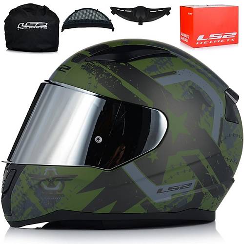 LS2 RAPID 2 THUNDER BIRDS MAT YEL MOTOSKLET KASKI GR CAMLI