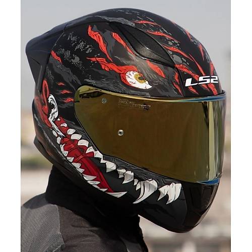 LS2 Rapd 2 Race Kaju Fullface Motosiklet Kask Gold Caml