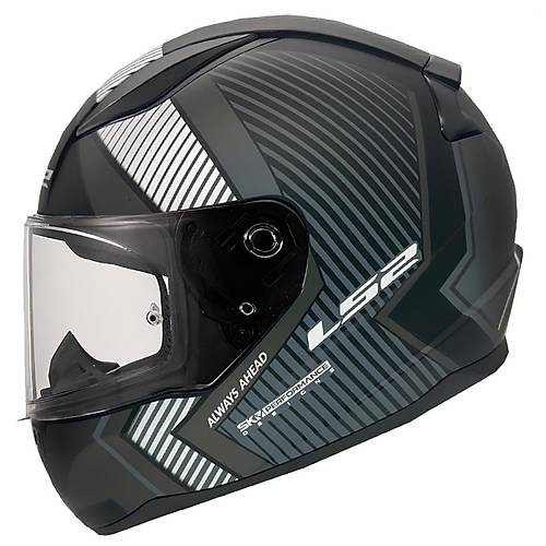 LS2 Rap�d 2 Extra Mat Siyah-Gri Full Face Motosiklet Kask�
