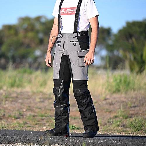 LS2 Apollo Siyah-Gri 4 Mevsim Motosiklet Pantolonu