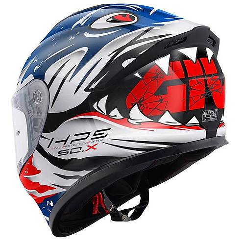 Givi 50.X Sharkbite Mavi-Beyaz-K�rm�z� Kapal� Motosiklet Kask�