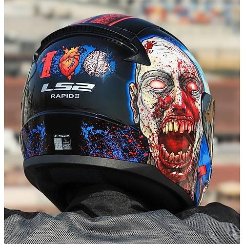 Ls2 Rapd 2 Zombe Fullface Motosiklet Kask Gri Caml