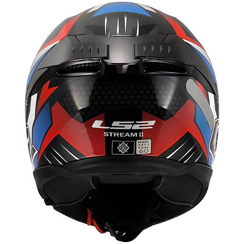 LS2 Stream 2 Tinux Siyah-K�rm�z� Fullface Motosiklet Kask�