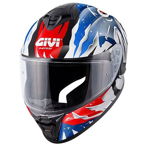 Givi 50.X Sharkbite Mavi-Beyaz-K�rm�z� Kapal� Motosiklet Kask�