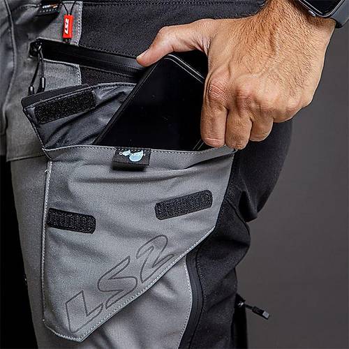 LS2 Apollo Siyah-Gri 4 Mevsim Motosiklet Pantolonu