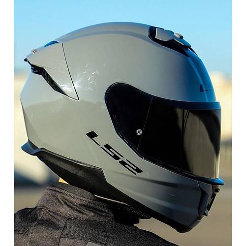 LS2 Stream 2 Nardo Gri Full Face Motosiklet Kask Siyah Caml