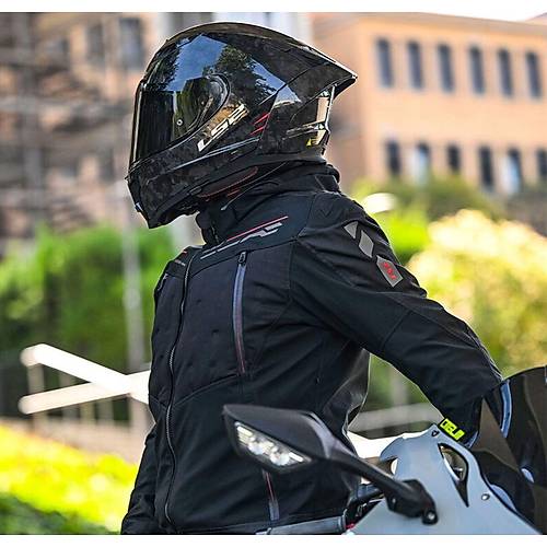 LS2 Zirconium Evo 4 Mevsim Motosiklet Montu (Siyah-K�rm�z�)