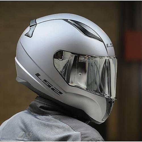 LS2 Rap�d 2 Mat T�tan�um Full Face Motosiklet Kask� Gri Caml�