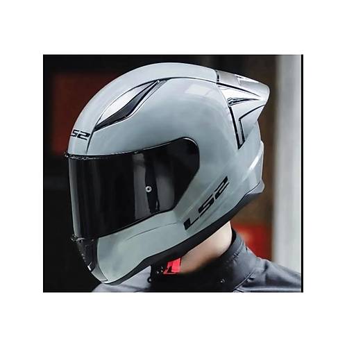 LS2 Rapd 2 Race Nardo Gri Fullface Motosiklet Kask Siyah Caml