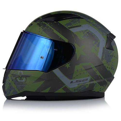 LS2 RAPID 2 THUNDER BIRDS MAT YEL MOTOSKLET KASKI MAV CAMLI