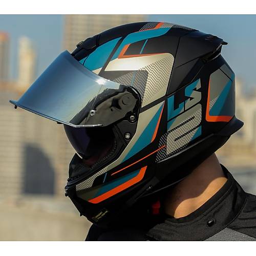 LS2 Stream 2 Road Mat Siyah-Gri Kapal� Motosiklet Kask�  Gri Caml�