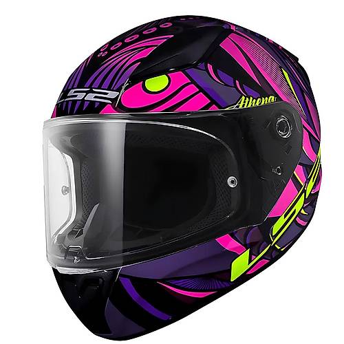 LS2 Rap�d 2 Athena Siyah-Mor Full Face Motosiklet Kask�
