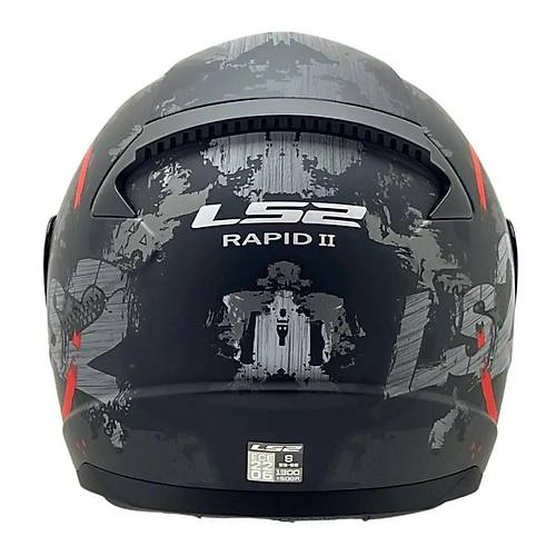 LS2 RAPID 2 CIRCLE FULLFACE MOTOSKLET KASKI SYAH CAMLI