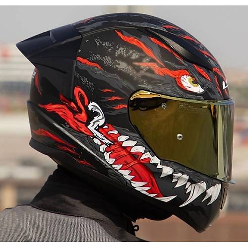LS2 Rapd 2 Race Kaju Fullface Motosiklet Kask Gold Caml