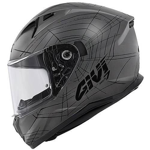 Givi 50.7 Phob�a Mat T�tan�um-Siyah Kapal� Motosiklet Kask�