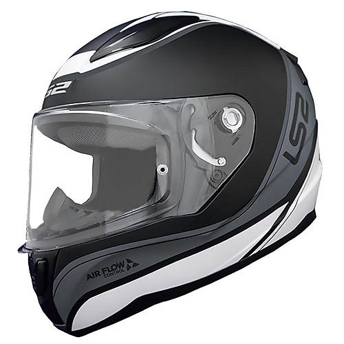 LS2 Rapid 2 Deeper Kapal Motosiklet Kask Mat Beyaz-siyah