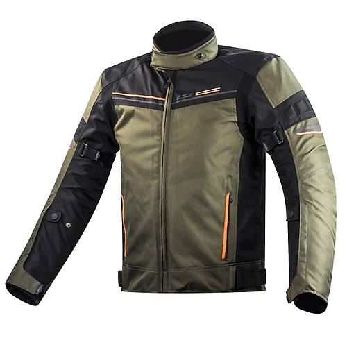 LS2 Shadow 4 Mevsim Motosiklet Montu Haki-Siyah-Neon Turuncu