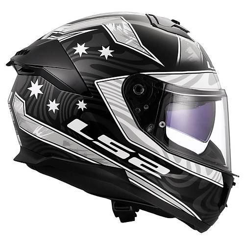 LS2 Stream 2 Galdam  Kapal� Motosiklet Kask�  Siyah-Beyaz
