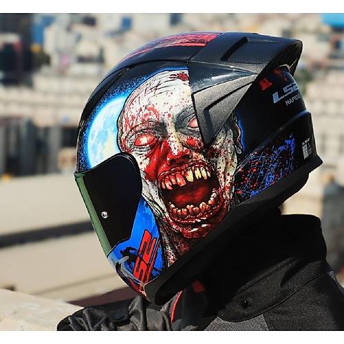 LS2 Rapd 2 Race Zombe Fullface Motosiklet Kask Gkkua Caml
