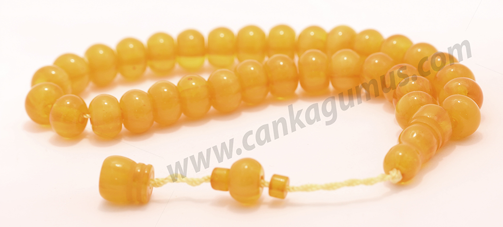 Limon Sarısı Kehribar Tesbih