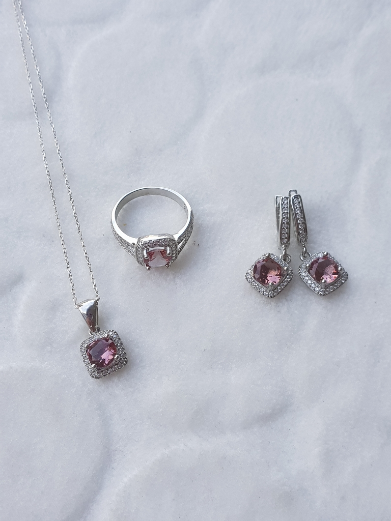 Sultanit Taşlı Gümüş Set