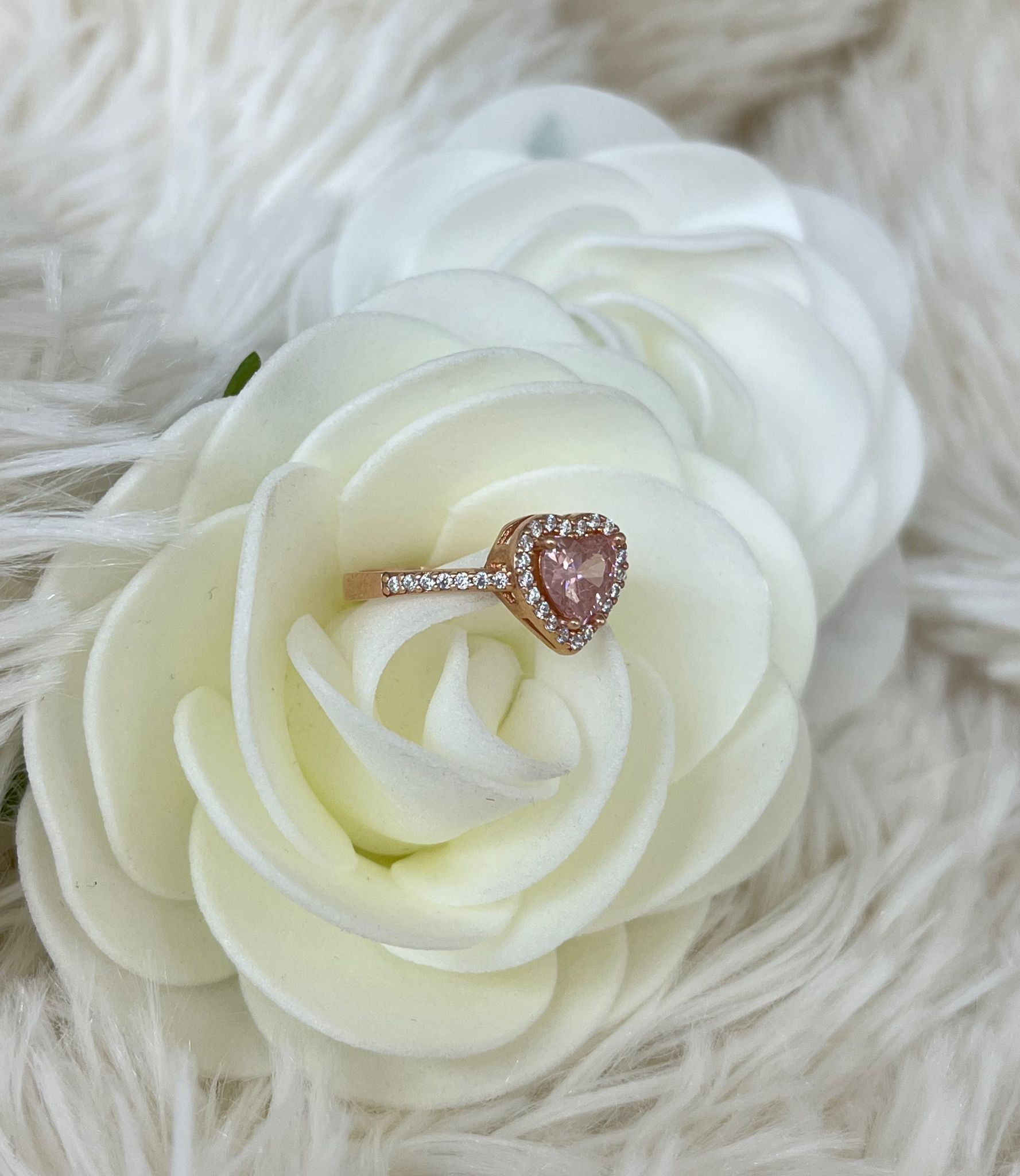 Swarovski Taşlı Kalp Yüzük