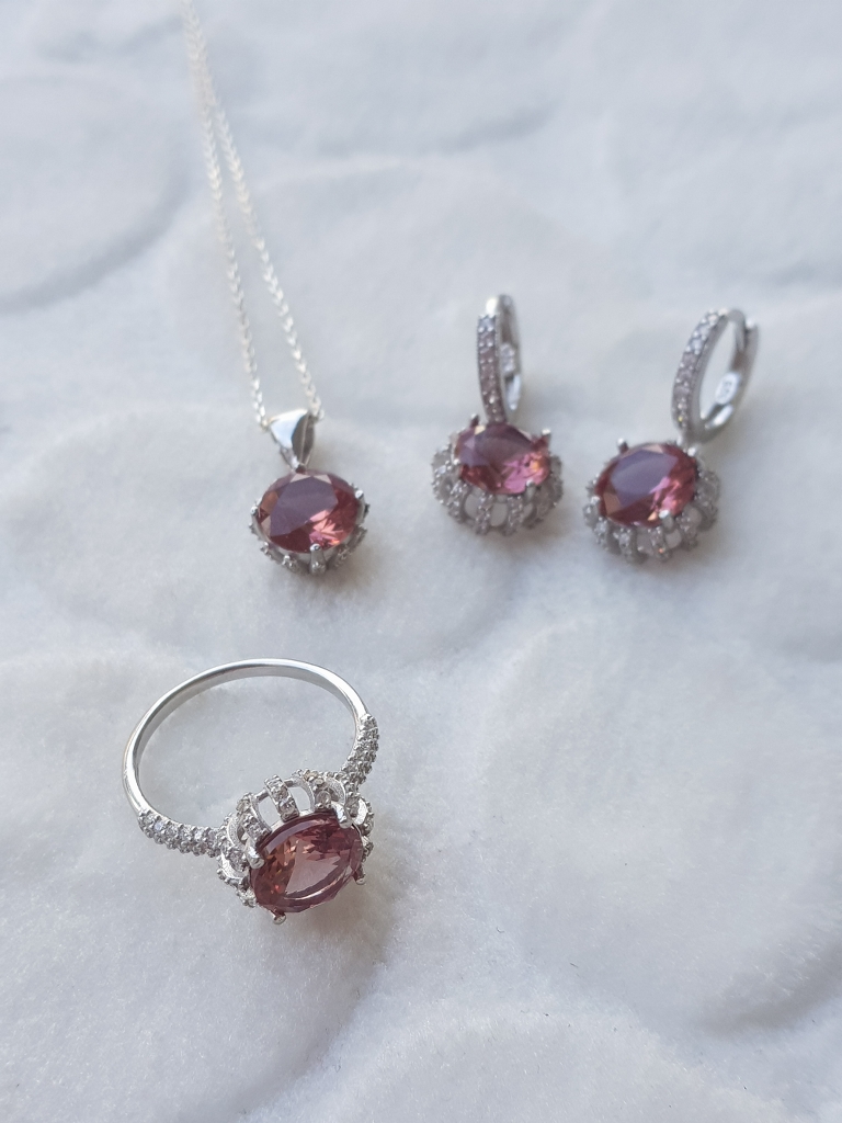 Sultanit Taşlı Gümüş Set