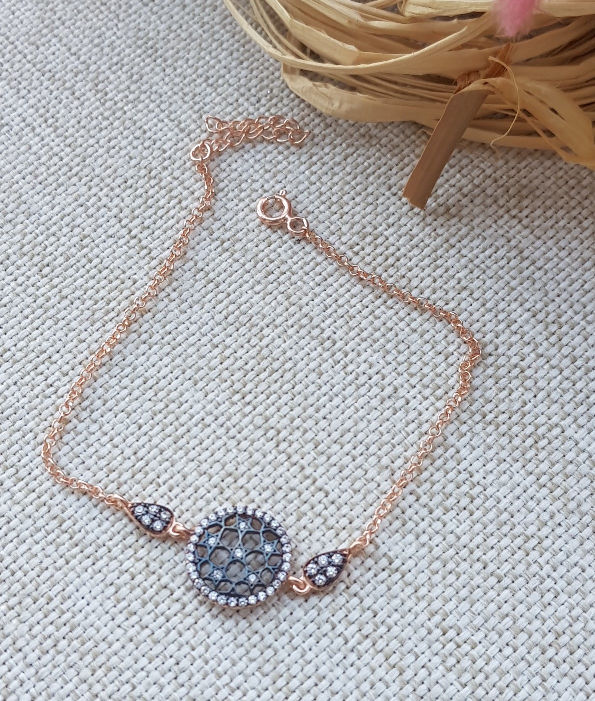 Elmas Model Gümüş Bileklik