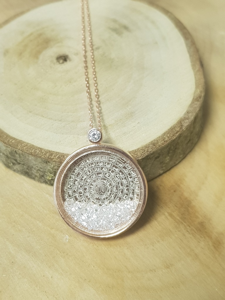Esmaül Hüsna Kolye Swarovski Crystal