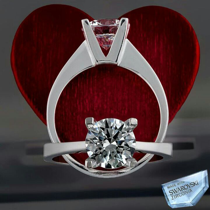 Swarovski Taşlı Gümüş Tektaş