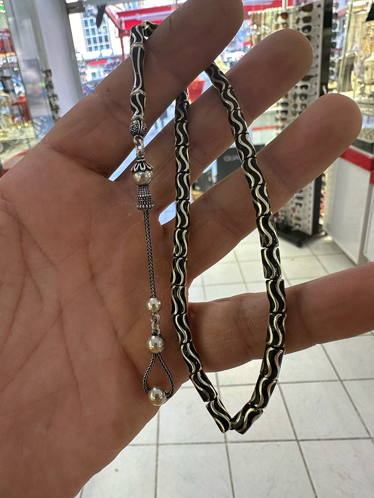 Erzurum Oltu Gümüş Kafes İşçiliklik Tesbih