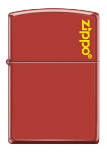 Zippo Çakmak Mat Kırmızı Sarı Yazılı