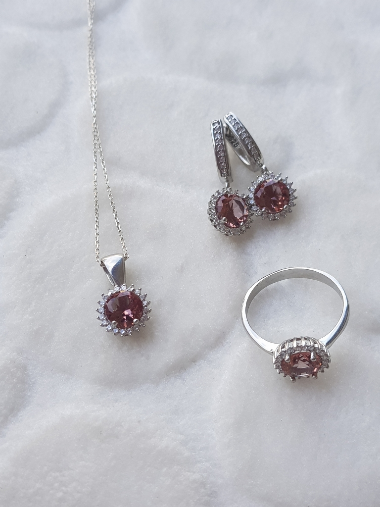 Sultanit Taşlı Gümüş Set