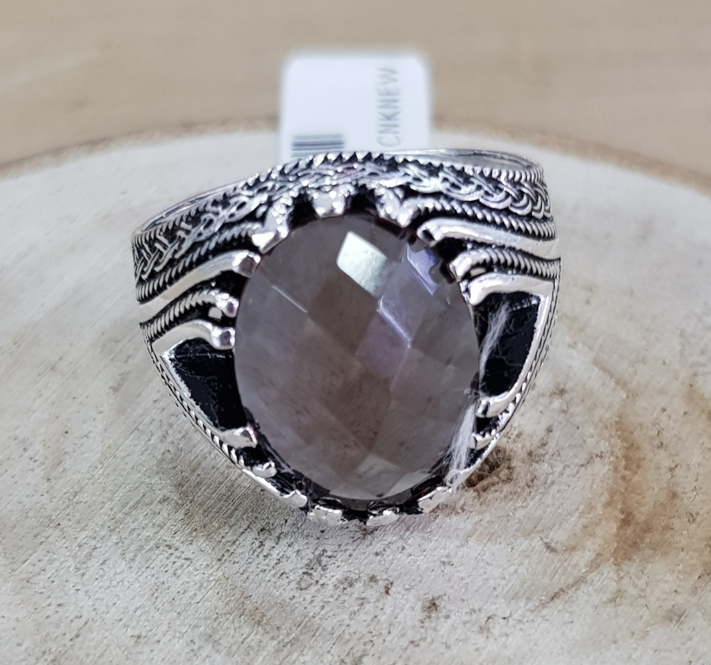 Sultanite Taşlı Gümüş Erkek Yüzük