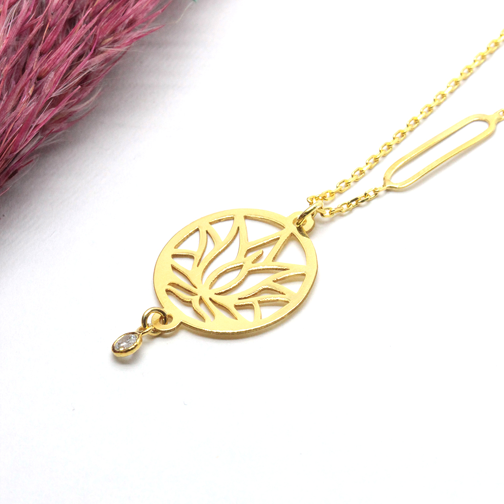 Lotus Gümüş Kolye