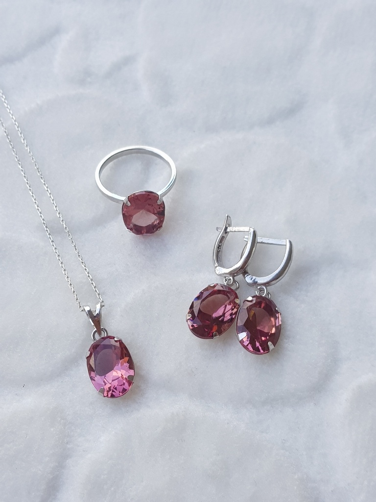 Sultanit Taşlı Gümüş Set